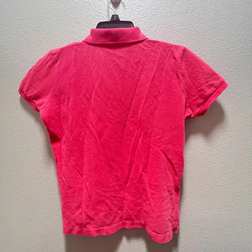 Kids Girls Ralph Lauren Pink Short Sleeve Polo Shirt Embroidered Pony Size 7